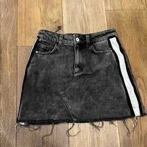 Black Denim Skirt